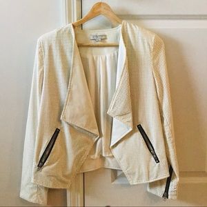 Addison White moto jacket